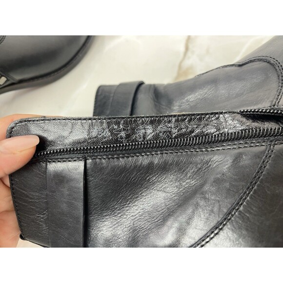 Kennel Schmerger Leather Black Ankle Boot Bootie Mid Heel Sz Uk 5.5 Eu 38.5 Us 8 - Picture 10 of 12